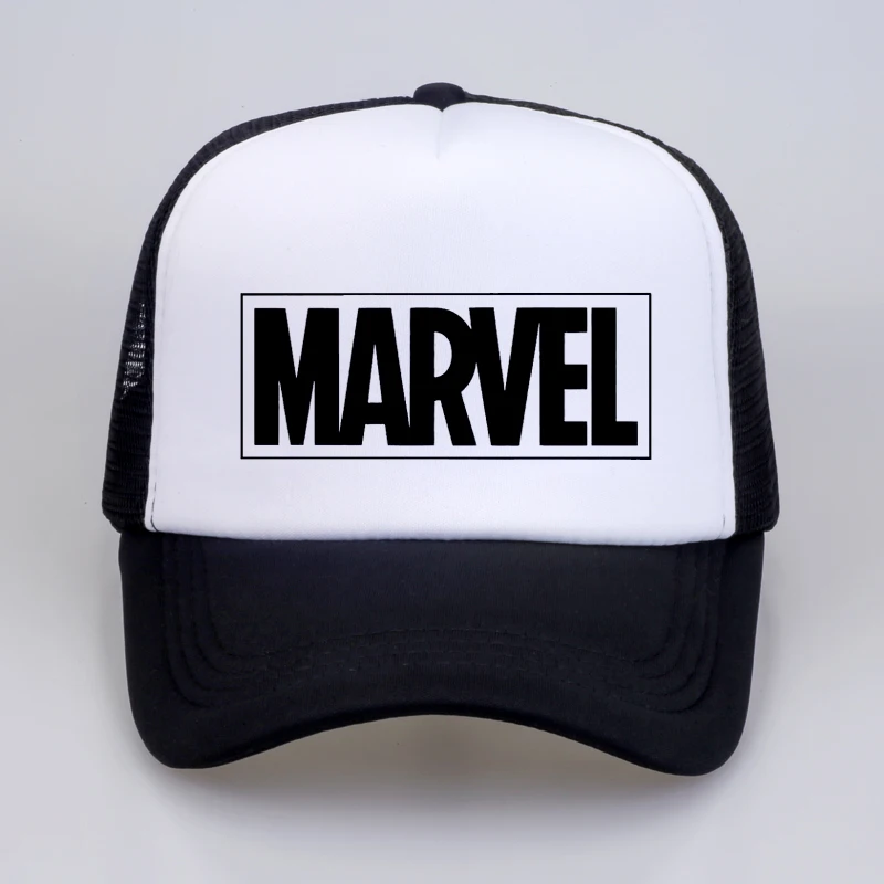 Marvel Comics, Мстители, Мужская/Женская модная бейсбольная кепка, Регулируемое Качество, принт с буквами, летняя сетчатая Кепка для водителя грузовика, шляпа для папы