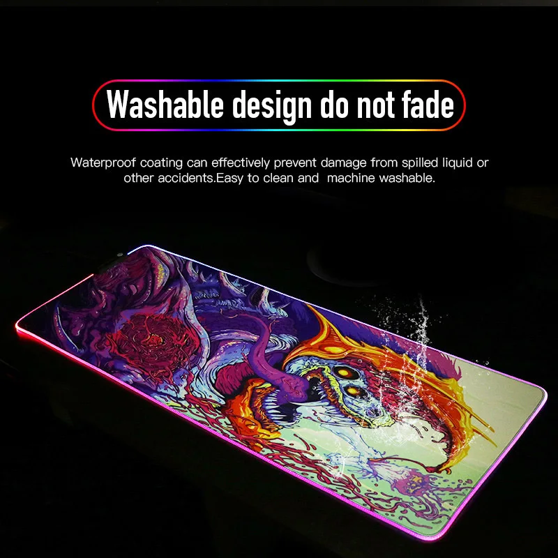 800x300 большой коврик для мыши геймер USB LED RGB Освещение игровой компьютер XL