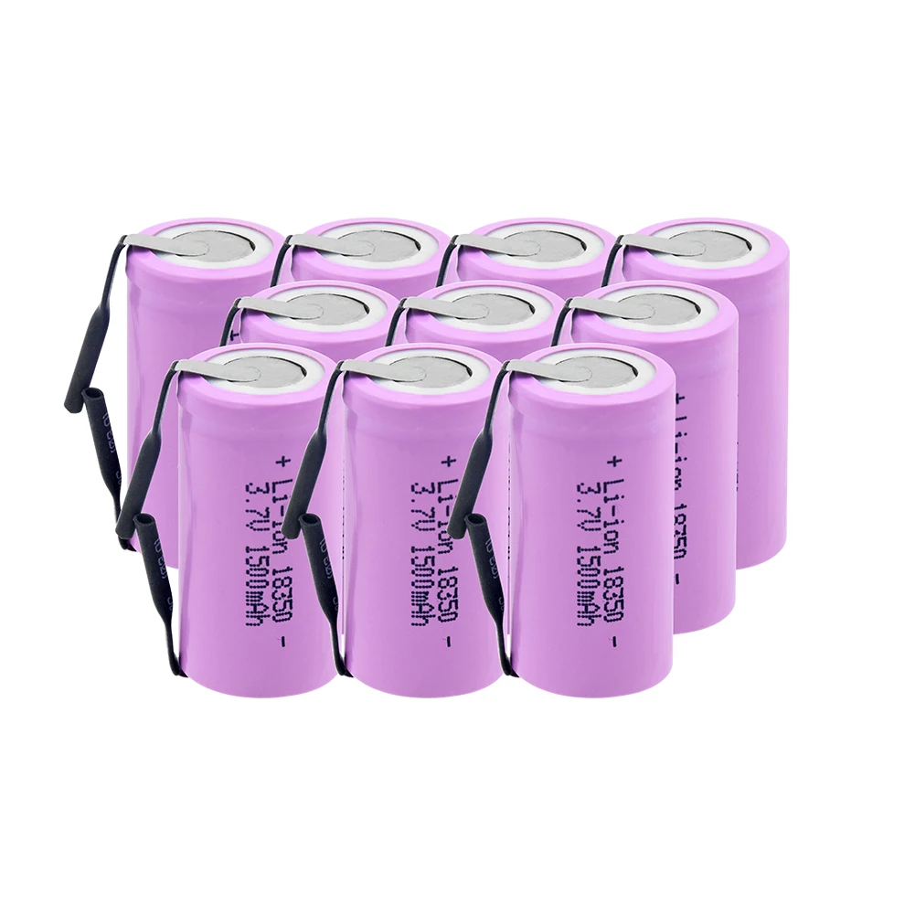3 7 V 1500mAh перезаряжаемая 18350 литий ионная батарея Высокая дренажная 10А литиевая