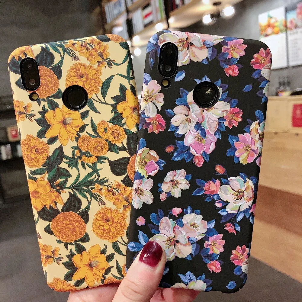Luminou цветок Чехлы для Xiaomi 8 6X A2 Pocophone F1 Жесткий Корпус Redmi Note 5 Примечание Pro матовый