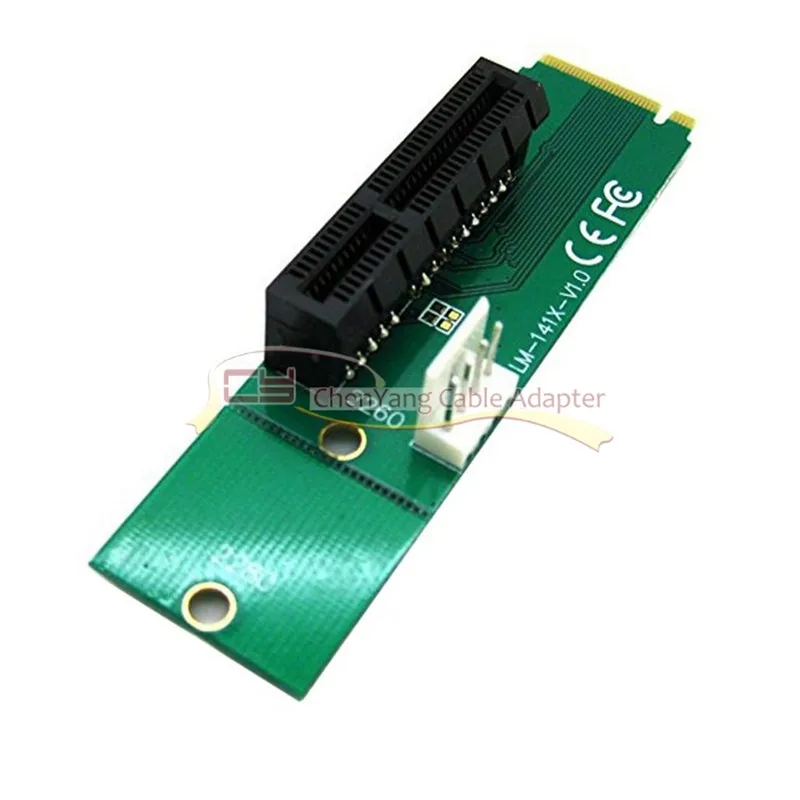 PCI Express PCI-E 4X Female to NGFF M.2 M Key Male Adapter конвертер с разъемом питания | Компьютеры и офис
