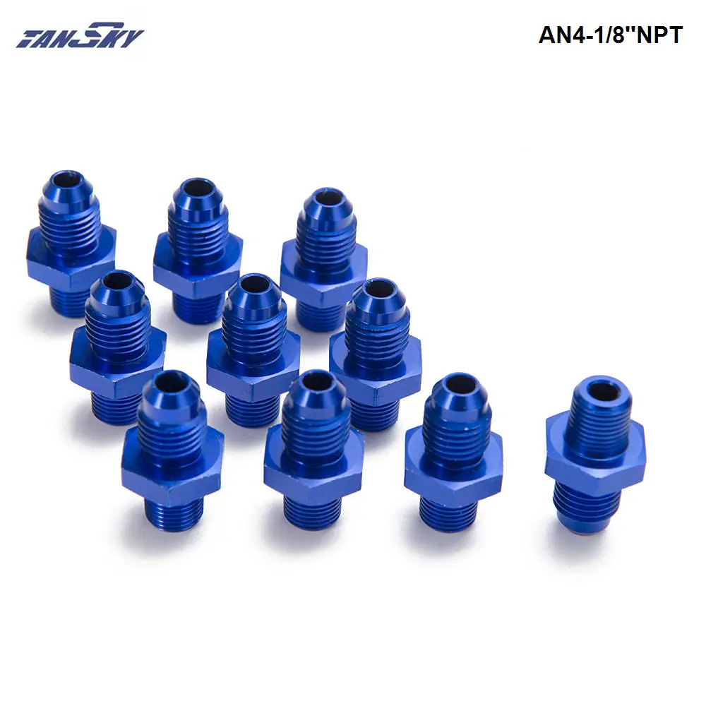 10 шт./лот 4AN к 1/8NPT масло/Топливопровод шланг/Манометр мужской/шланг соединение