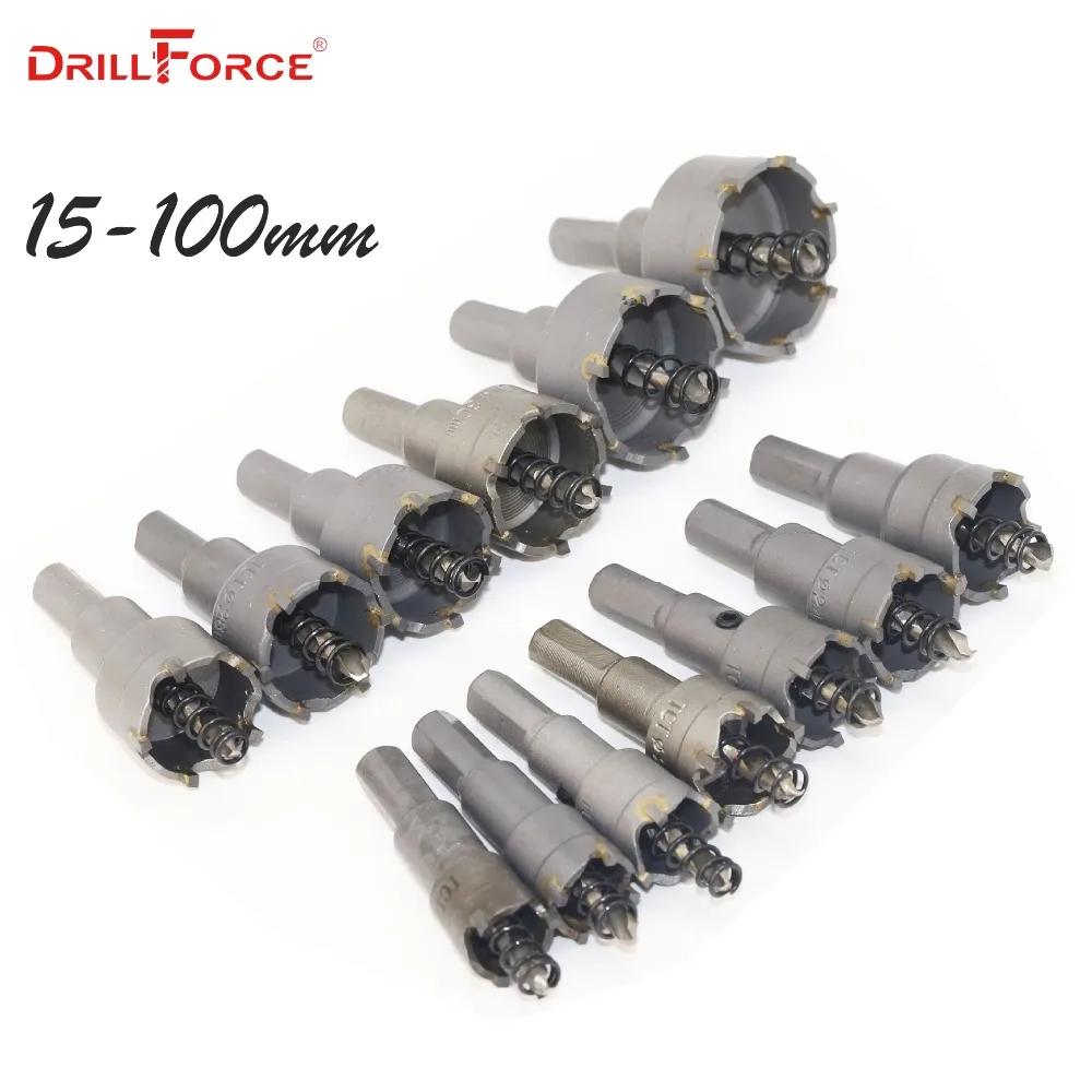 

DRILLFORCE Корончатое сверло карбидной стали 15-100 мм