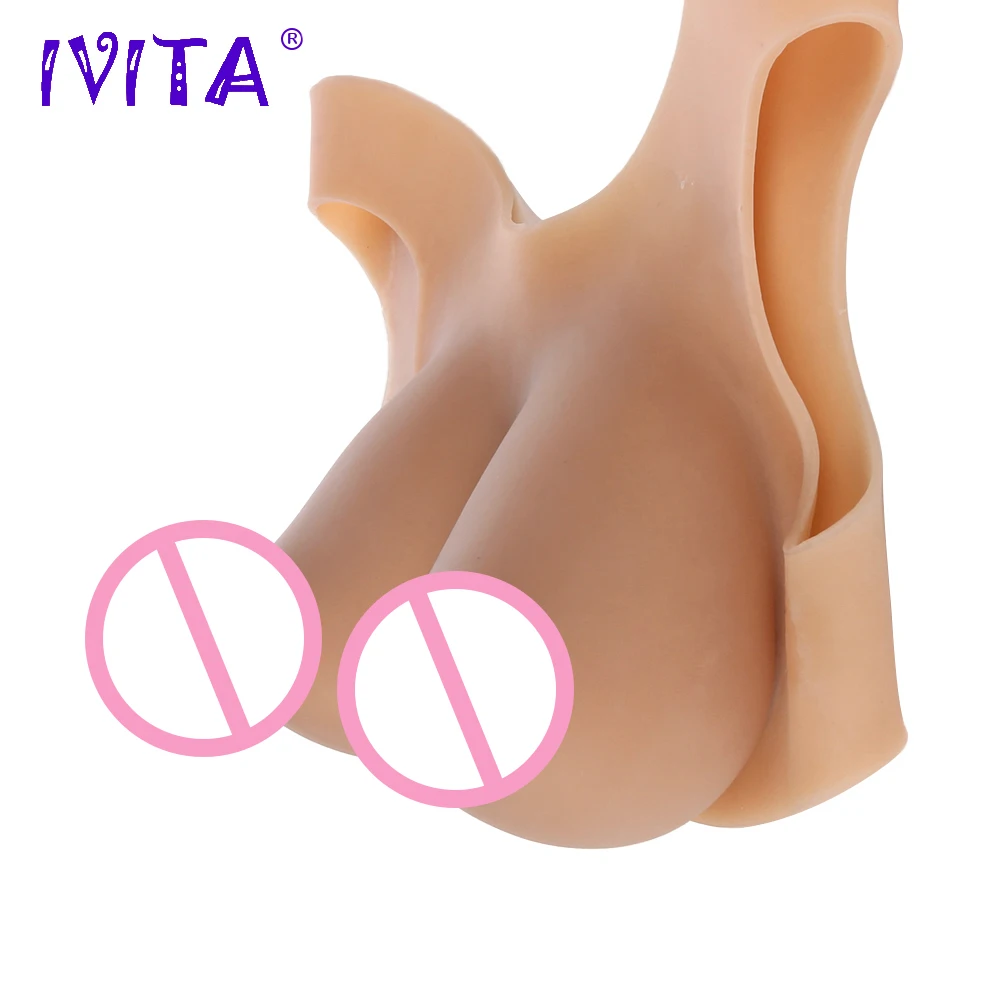 Реалистичная силиконовая форма для груди IVITA 2400 г имитация трансвеститов