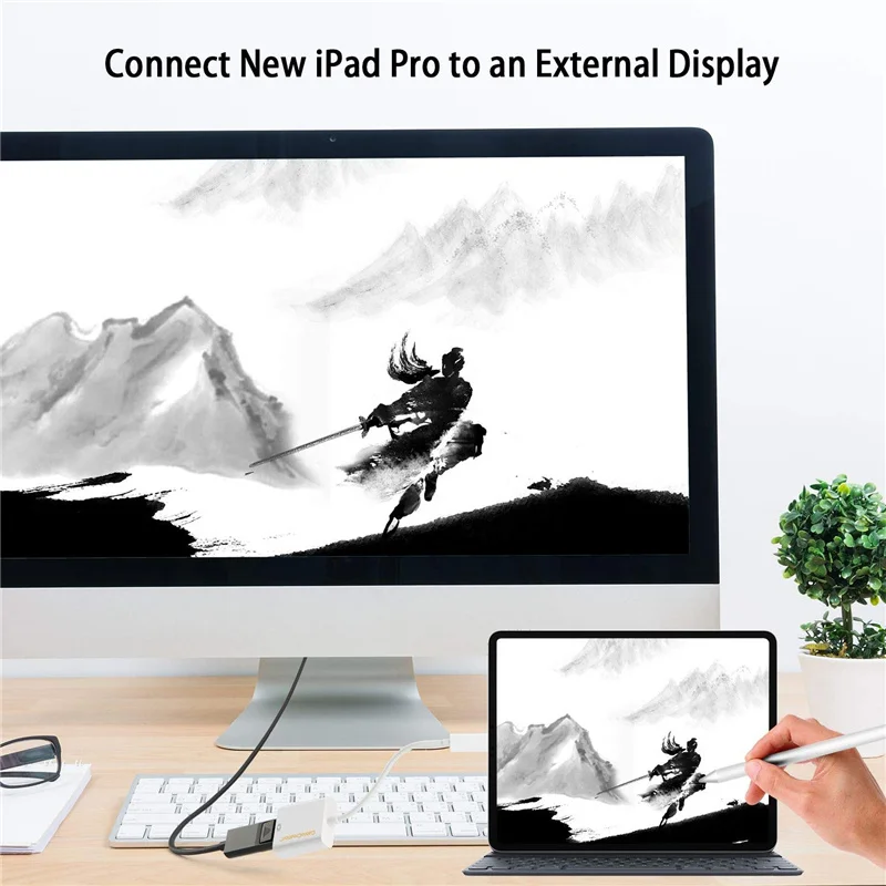 USB-C к DP 4 K Тип C (Совместимость с Thunderbolt 3) адаптеру DisplayPort совместим MacBook Pro 2017 Mac Mini Air