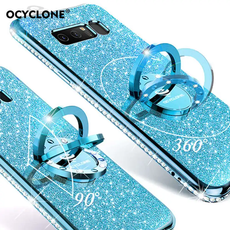 For Samsung Galaxy Note 8 Case Silicone Anti-knock Diamond Ring Cover Bling Glitter Cute Girl N9500 | Мобильные телефоны и