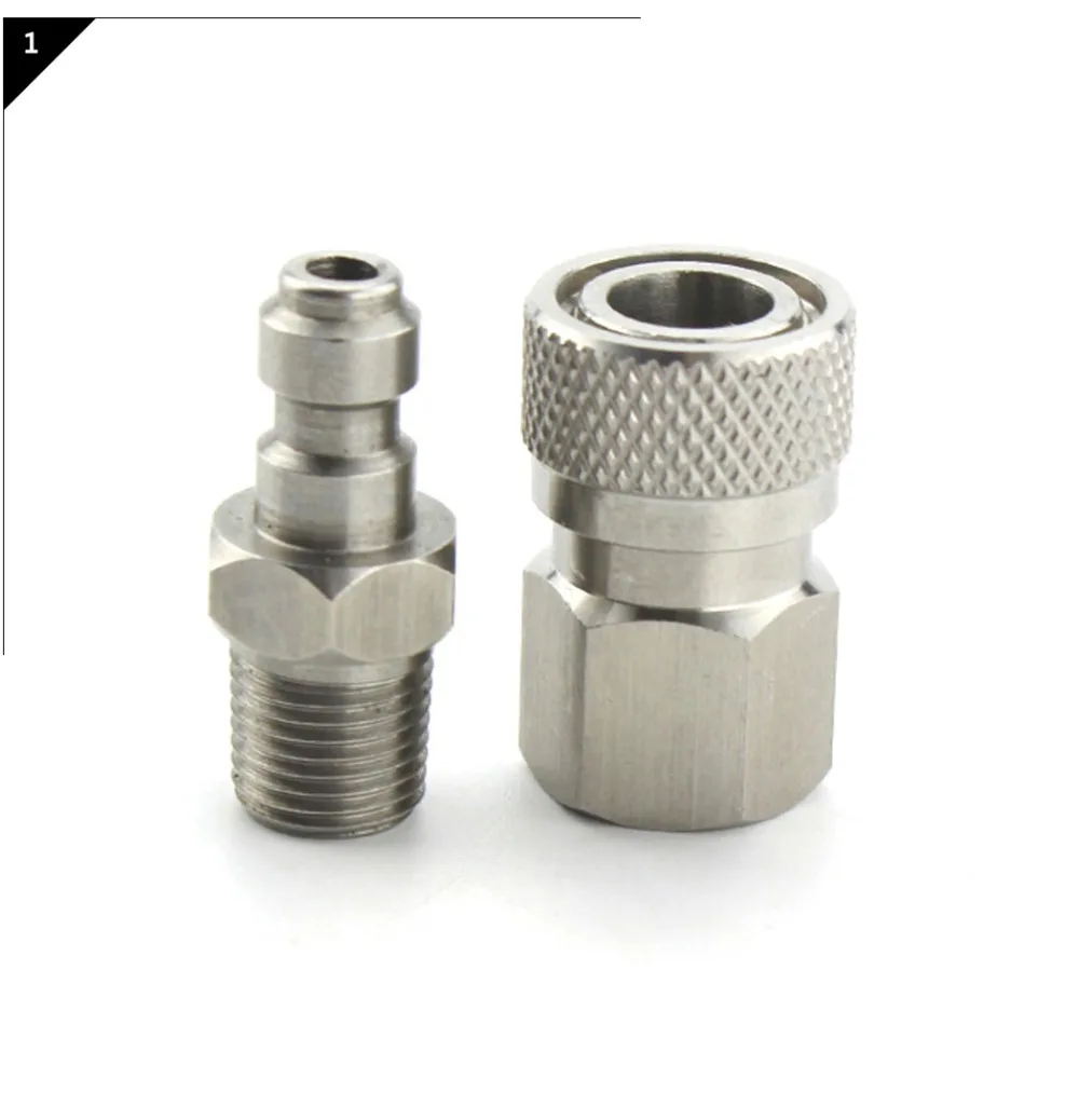 Пейнтбол PCP Airforce из нержавеющей стали 1/8NPT штекер Женский БЫСТРОРАЗЪЕМНАЯ муфта разъем фитинги розетка воздуха 2 шт./компл