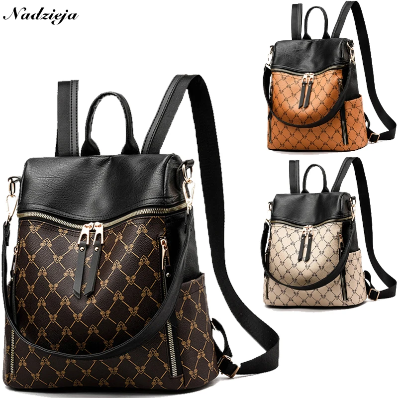 Новый Рюкзак Mochila Feminina женский рюкзак из искусственной кожи в стиле ретро