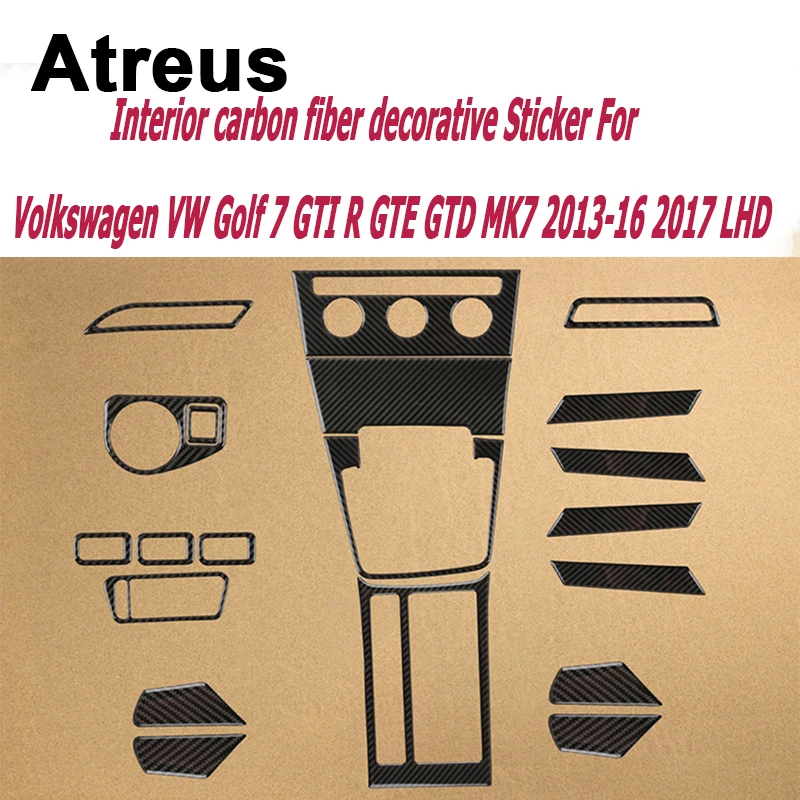 Декоративные наклейки Atreus из углеродного волокна для Volkswagen VW Golf 7 GTI R GTE GTD MK7 2013 2017