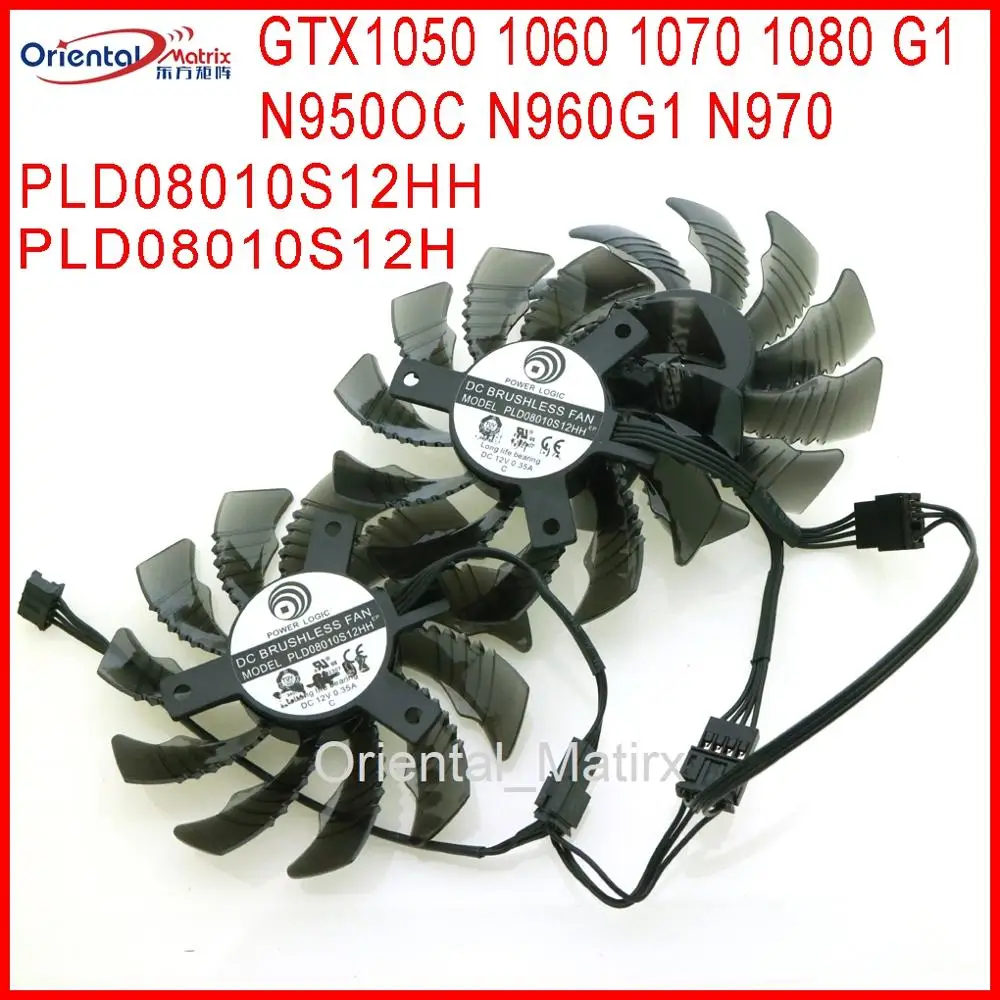 

3pcs/lot DC12V 75mm GPU VGA Video Card Fan For Gigabyte GTX1050 1060 1070 1080 G1 N950OC N960G1 N970 Graphics Card Cooling Fan