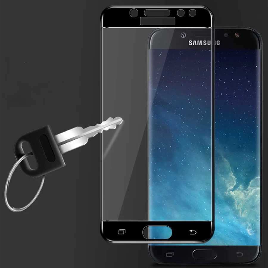 Закаленное стекло для Samsung Galaxy J5 2017 чехол с полным покрытием Защита экрана J 5 J530