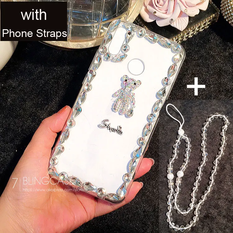 Для samsung Galaxy S3 S4 S5 S6 S7 край S8 S9 Plus Note 2 3 4 5 8 9 G530 со стразами чехол в виде лебедя крышка
