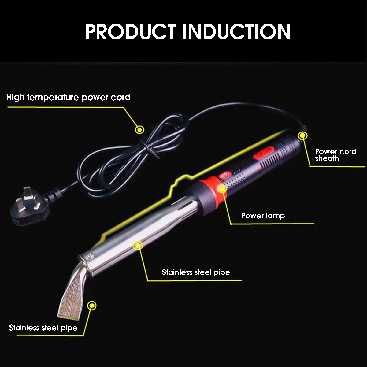 220V 300W Electric Soldering Irons With LED Light Welding Solder Fast Heating Pencil for Jewelry DIY Welding Tips Repair Tool