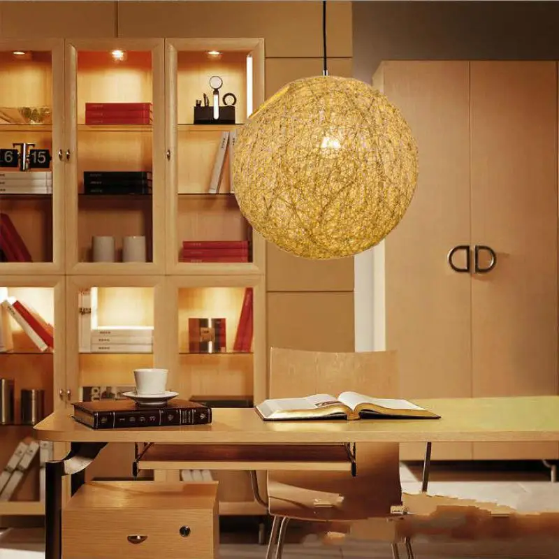 Винтажная веревочная Подвесная лампа в стиле ретро креативный индивидуальный