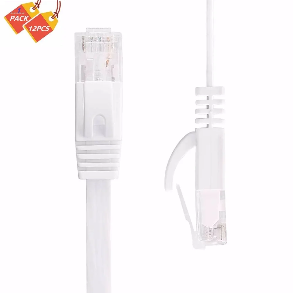 12 шт. 25 см/50 см/1 м/1 5 м/2 м/3 м/5 м/Ethernet кабели Плоский CAT6 плоский UTP Ethernet сетевой кабель