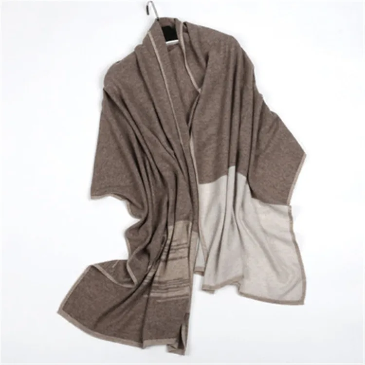 

new arrival cashmere wool blend women fashion patchwork scarfs shawl pashmina 68x195cm grey 2color