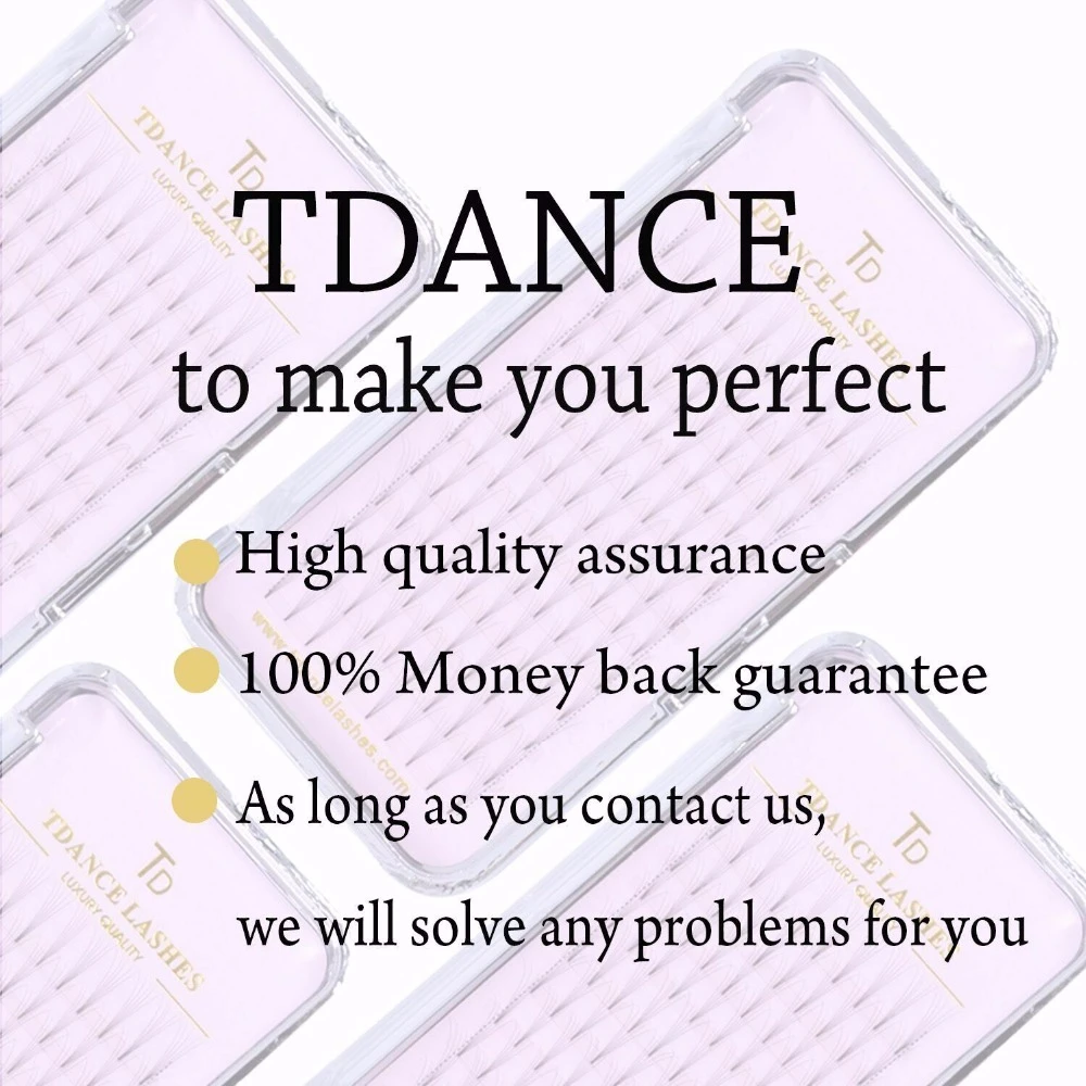TDANCE 50 шт./партия наращивание ресниц термоскрепленный предварительно сделанный