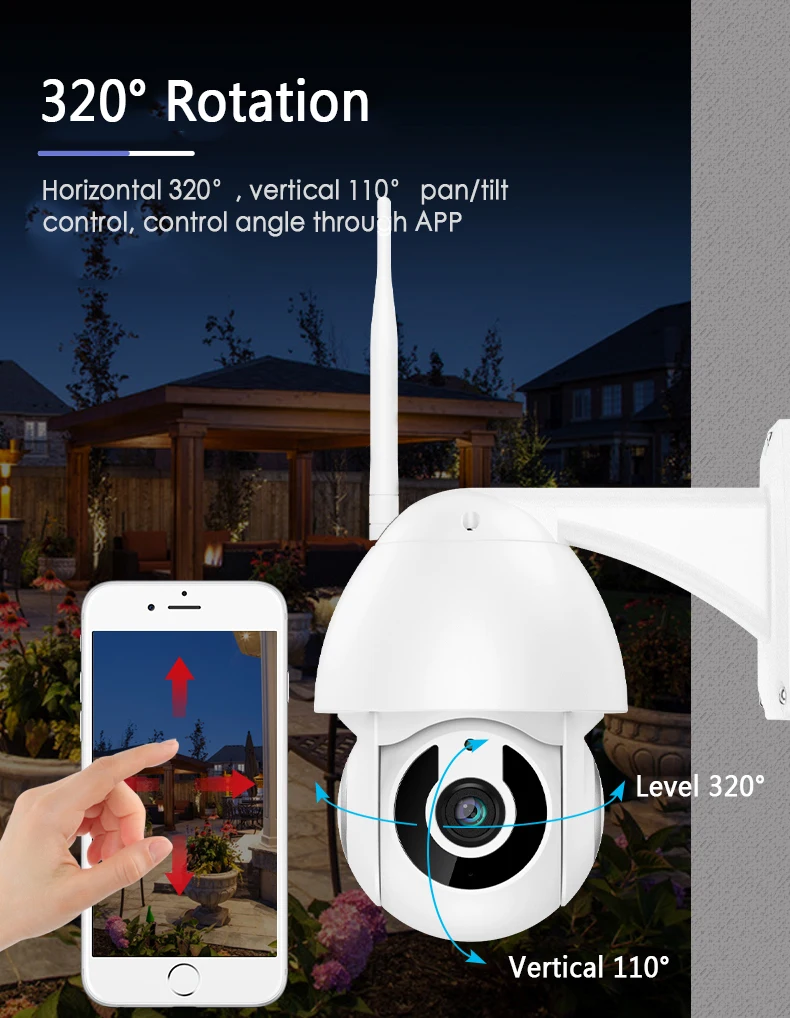 1080P HD беспроводная наружная инфракрасная ip-камера ночного видения Wifi