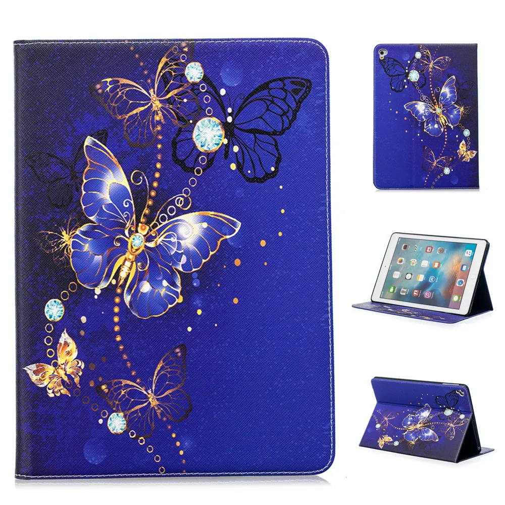 Защитный чехол с синим Рисунком бабочки для iPad Air 1 2 3 4 Mini Pro 9 7 10 5 2017 2018 дюймов |
