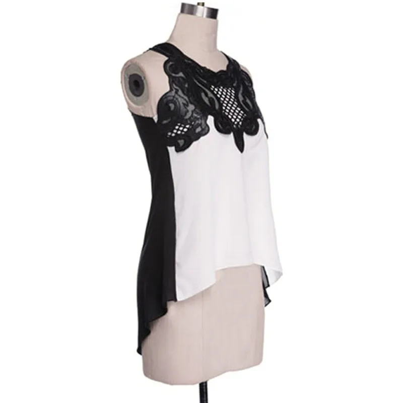Фото Summer Women Blouse Casual Sleeveless Chiffon Lace Shirt Tops Renda Crochet Shirts 2021 PlusXXL Женская одежда Summer Women Blouse Casual Sleeveless Chiffon Lace Shirt Tops Renda Crochet Shirts 2021 PlusXXL Женская одежда