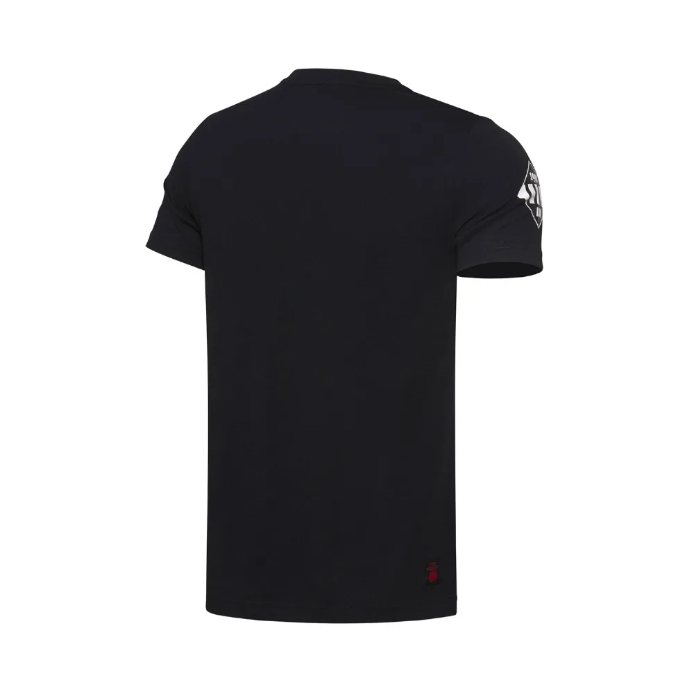 Li Ning мужской спортивный трикотаж 63% хлопок 37% полиэстеровый Обычный Fit Tee