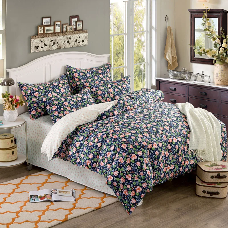 

100% COTTON bedding set, oil painting bed set without filler Duvet cover set