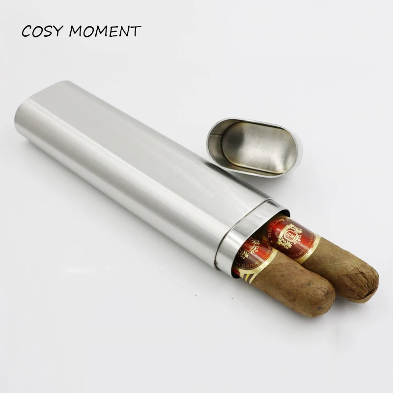 Баночка для сигар из нержавеющей стали с двойной трубкой COSY MOMENT Классическая