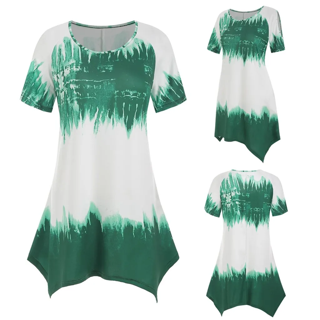Vestidos Verano 2019 модная женская летняя повседневная 0 Neck яркое нерегулярный подол с