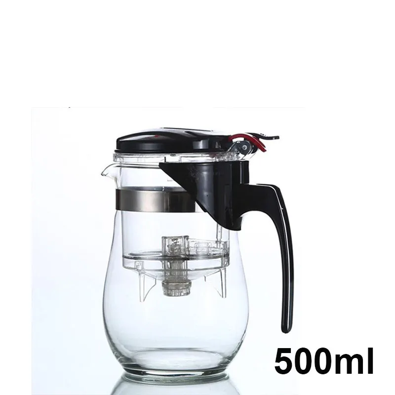 500ml round type 350 мл 500 мл 750 мл 1000 мл стальной чайник из нержавеющей стекла чайник для воды с фильтрующей сеткой для заварки травяные термостойкие - Цвет: 500ml round type