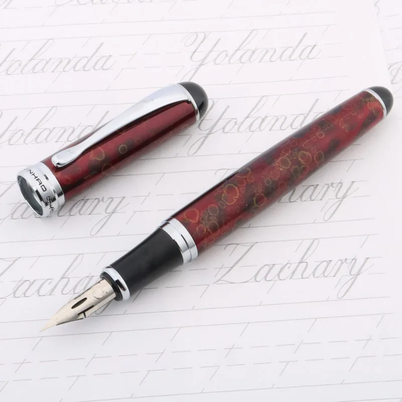 A3 JINHAO Роза Золотой подарок каллиграфия практика кончик круга 750 zb G перо фонтан медная ручка - Цвет: A3