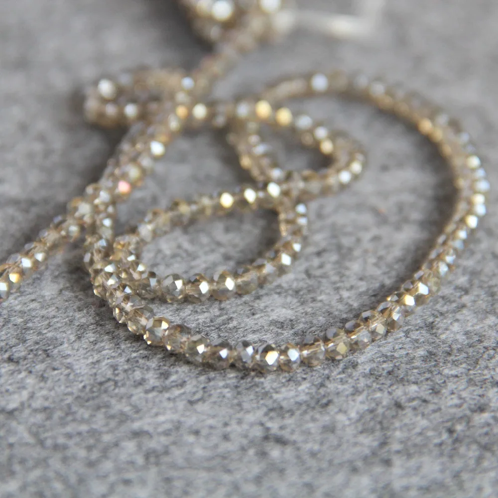 Цветные стеклянные Хрустальные Бусины 3 х4 мм граненые AB + 15 дюймов | Украшения и