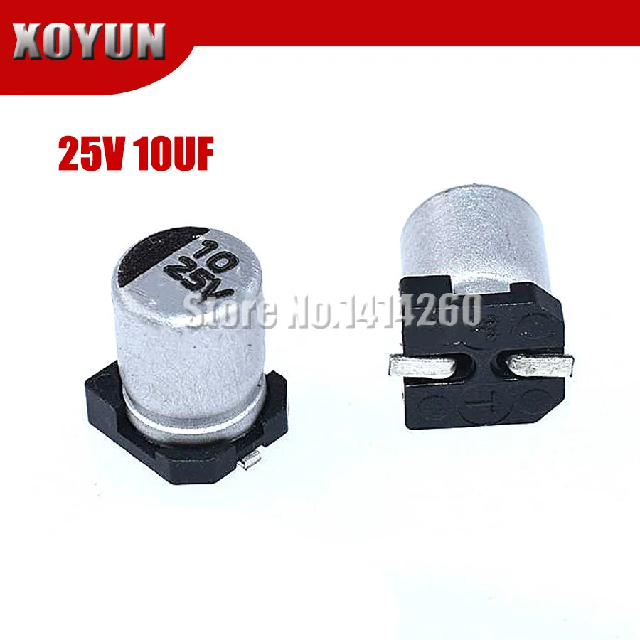 10 шт. электролитический конденсатор 25V10UF 4*5 5 мм SMD алюминиевый мкФ 25В | Электронные