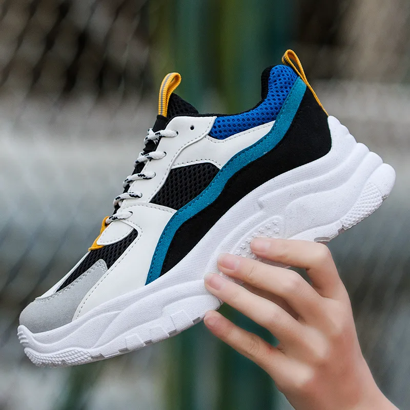 Spring and summer new men's shoes breathable mesh couple super fire old Korean casual shoes. | Обувь