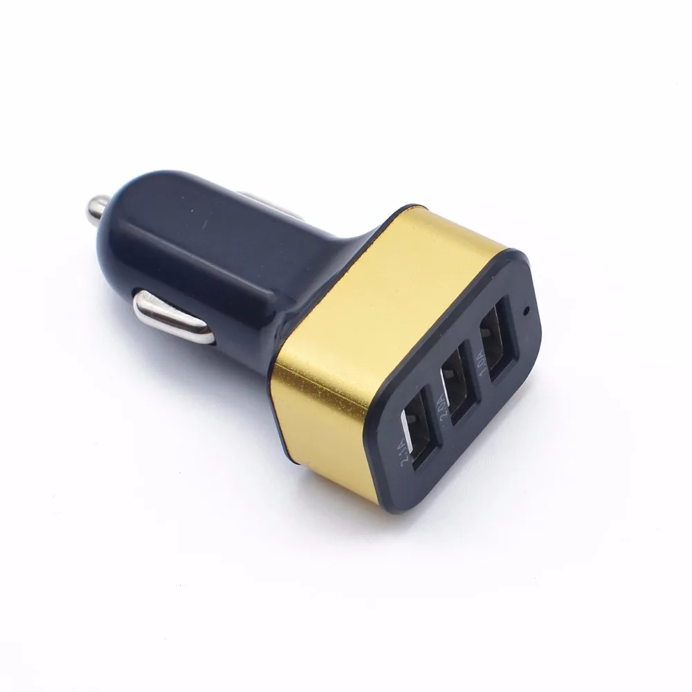 YUSEE стайлинга автомобилей 3-USB автомобиля Зарядное устройство адаптер Порты 2.1A