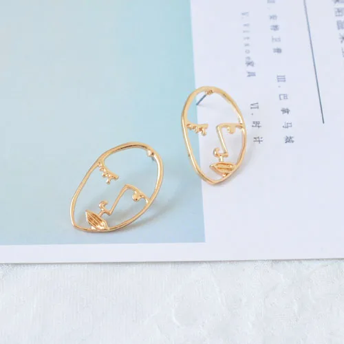 fashion jewelry Artistic Temperament Hand Made Abstract Face Female Earrings | Украшения и аксессуары
