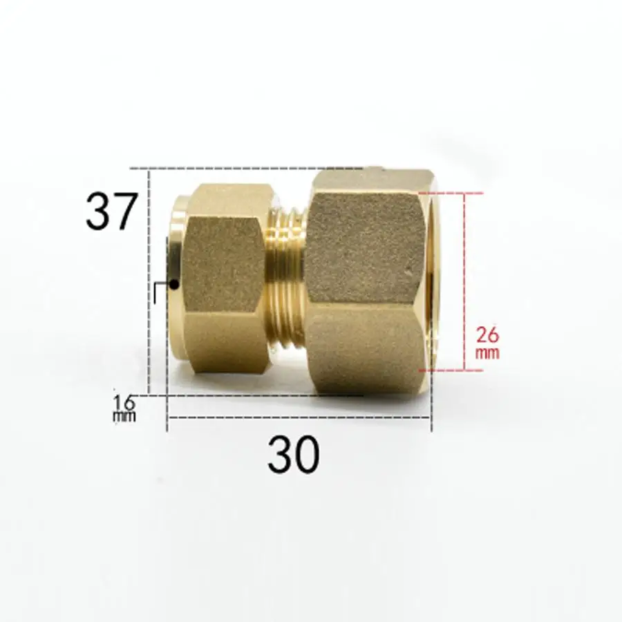 Подходящая трубка OD 16 мм x 3/4 &quotBSP Женский латунный Компрессионный фитинг