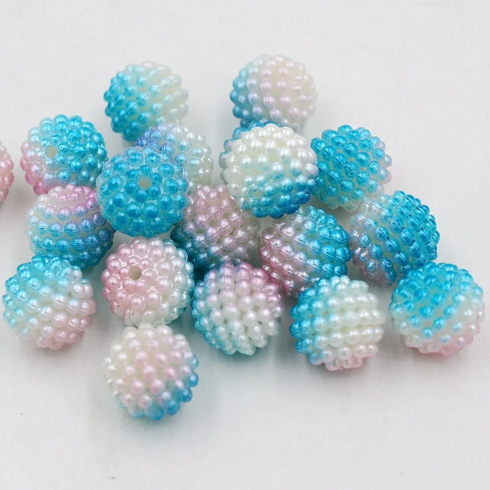 New 12mm 20Pcs/Lot Rainbow Color Bayberry Ball Imitation Pearl Beads Round Fit Jewelry Making | Украшения и аксессуары