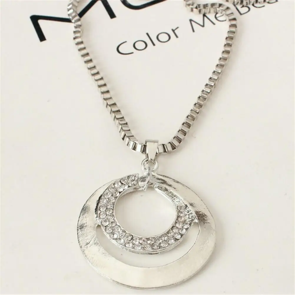 Женское винтажное ожерелье с подвеской в виде большого круга|fashion necklace|necklace