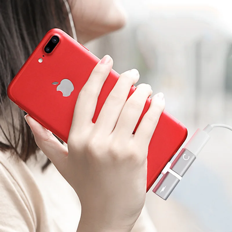 Для iphone 7 аудио адаптер сплиттер двойной разъем для наушников зарядка/Аудио/вызов