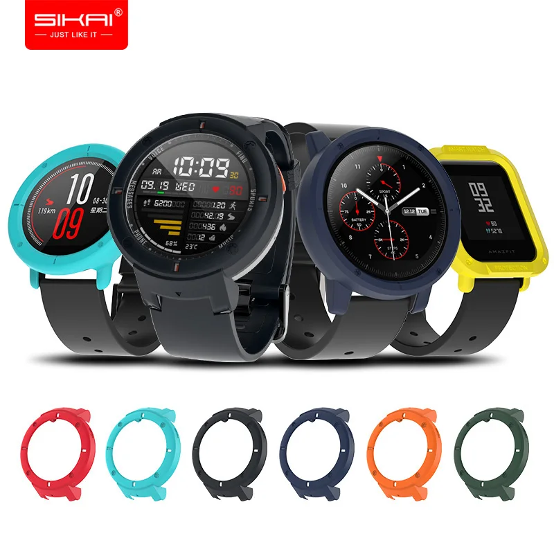 Чехол для Amazfit Bip Midong Pace 1 Stratos 2 Verge 3 Huami чехлы умных часов SIKAI защита Жесткая Броня