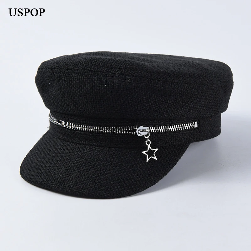USPOP новинка 2019 весенние кепки женские повседневные одноцветные в стиле пэчворк