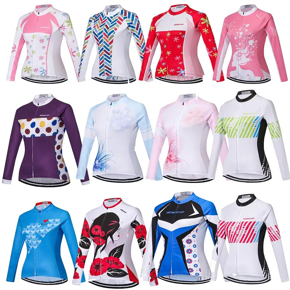

Weimostar Cycling Jersey Women Long Sleeve MTB Road Cycling Clothing Autumn Bike Wear Clothes Breathable Bicycle Jersey Top