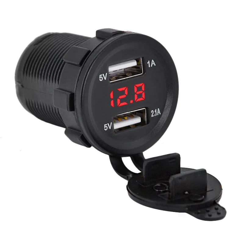 Супер Мини Автомобильное зарядное устройство с двумя USB портами электронное для