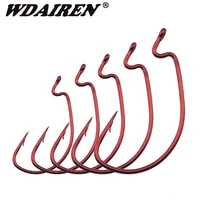 wdairen 20pcslot wide belly crank hooks texas rig fishing worm bait fishing hook ocean fishing tackle boat fishing wd 488