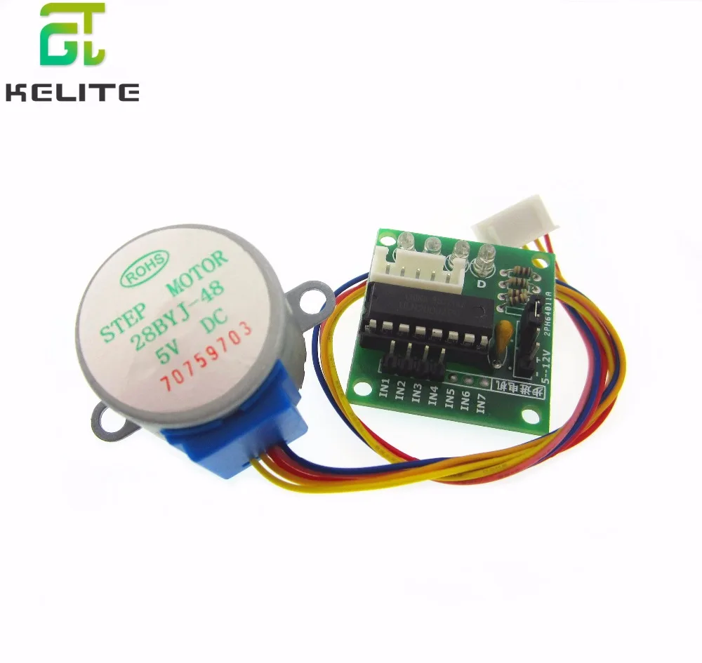 Драйвер платы для электродвигателя ULN2003, 5 В, 4 фазы, 5 проводов, 5 интегрированных схем управления