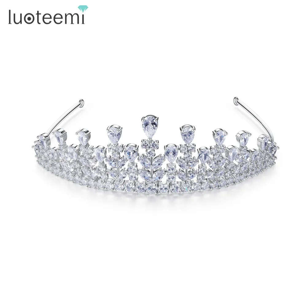 Luoteemi Роскошные Мода невесты девушки горный хрусталь кубический цирконий