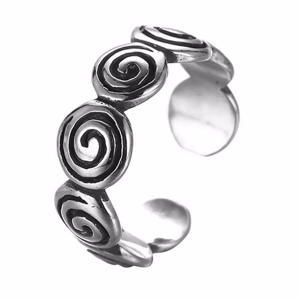 Kinitial Модные Винтажные вихрем круглые кольца украшения для коктейля вечеринки