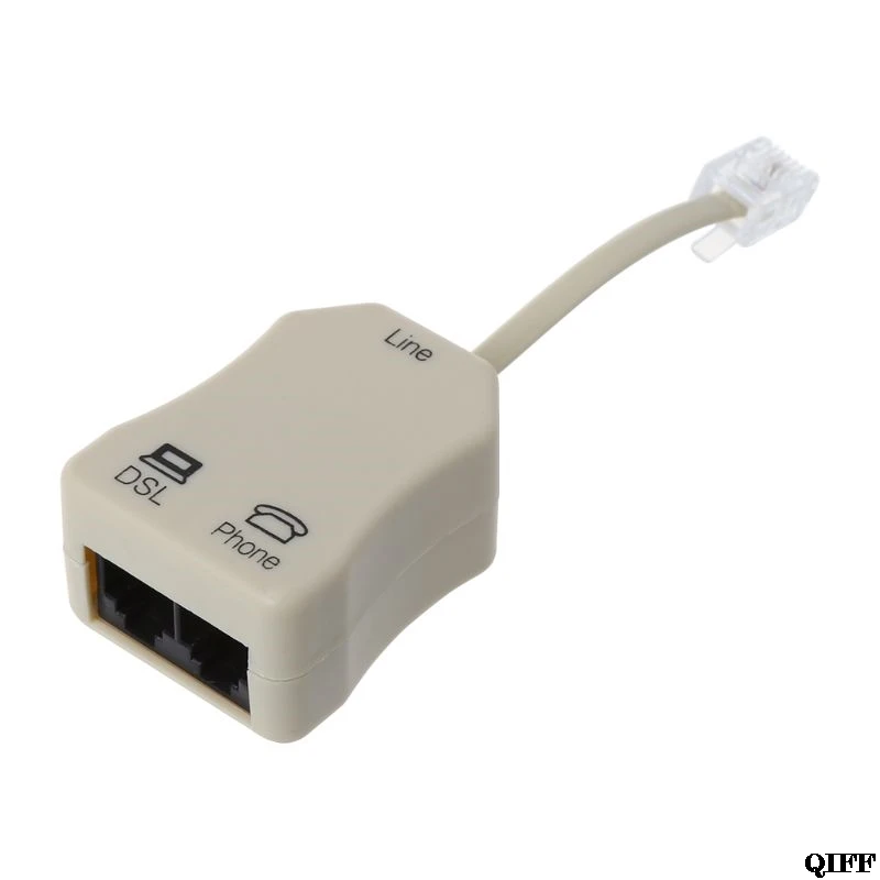 Drop Ship&ampWholesale Portable ADSL Modem Telephone Phone Fax In-Line Splitter Filter Network 1PC APR28 |