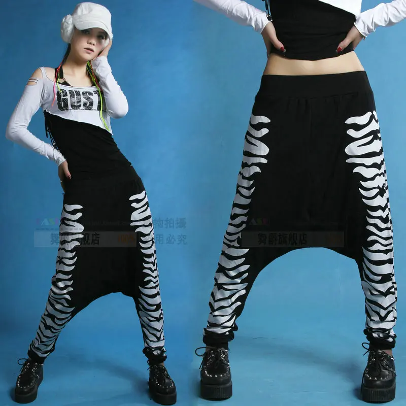 

New fashion harem Hip Hop Dance Sweatpants Costumes animal tiger print pants performance wear trousers