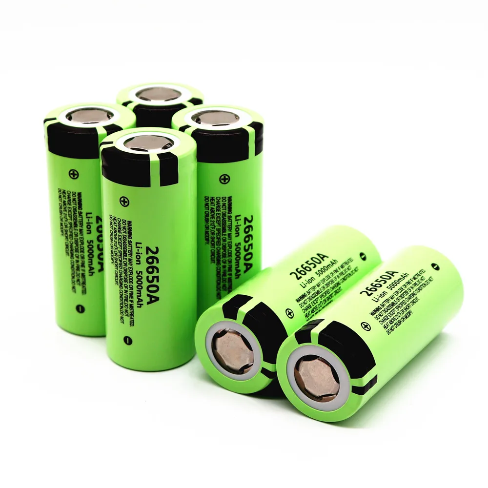 Оригинальный большой емкости 26650 Li аккумулятор 3 7 V 5000 0 MAH подходит для Panasonic 26650A